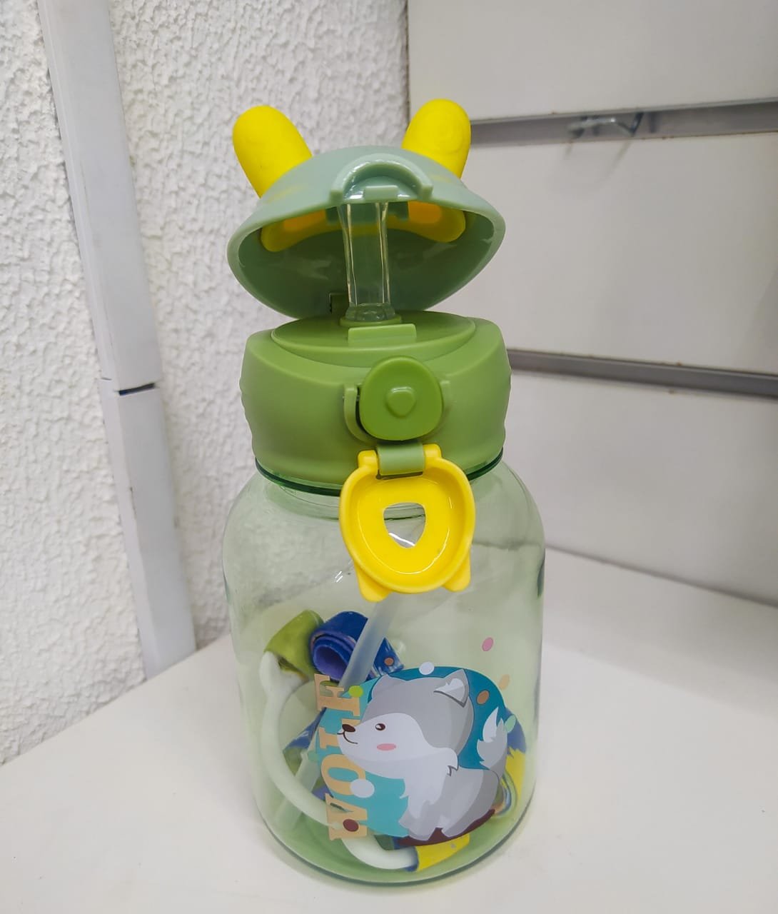 Garrafa De Água Infantil Portátil Criança Com Alça - Imagem 3